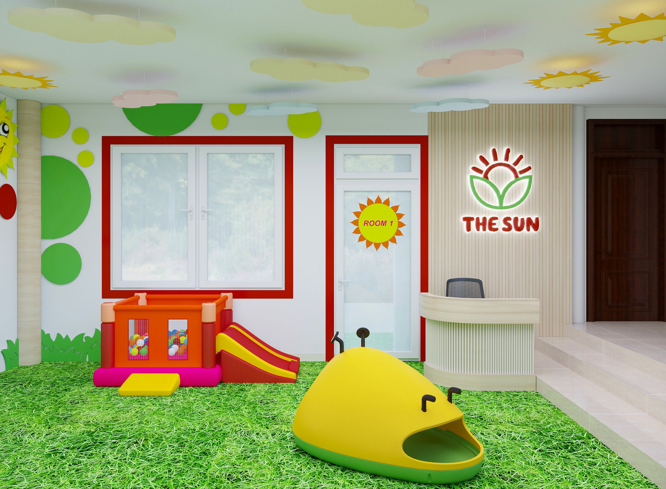 Thiết kế nội thất trường mầm non The Sun