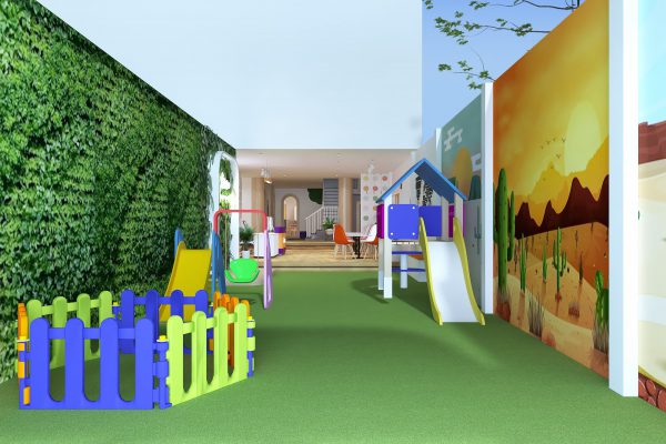 Thiết kế thi công nội thất trung Tâm Ngoại Ngữ Happy Kids