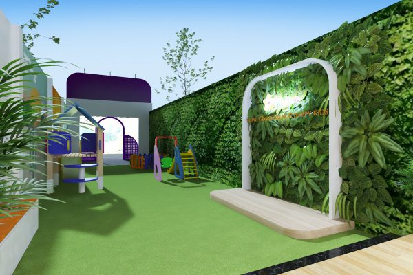 Thiết kế thi công nội thất trung Tâm Ngoại Ngữ Happy Kids