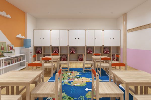 Thiết kế thi công nội thất trung Tâm Ngoại Ngữ Happy Kids